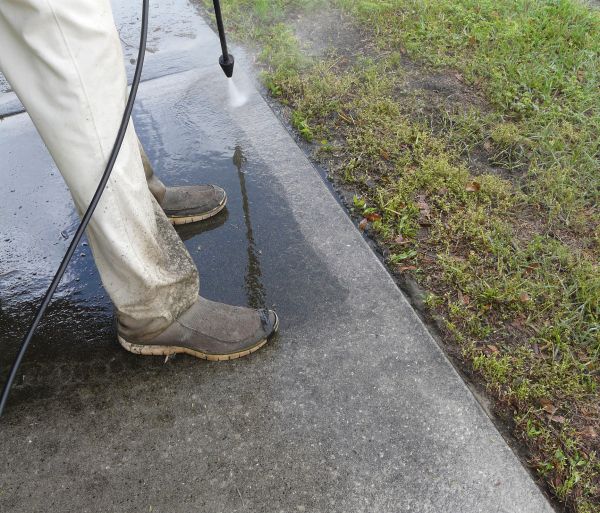 Concrete Slab Powerwashing in Clifton Park
